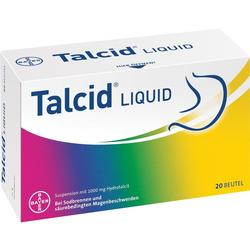 Eine Packung Talcid Liquid gegen Sodbrennen und Magenbeschwerden.